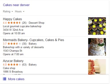 cakes near denver local search